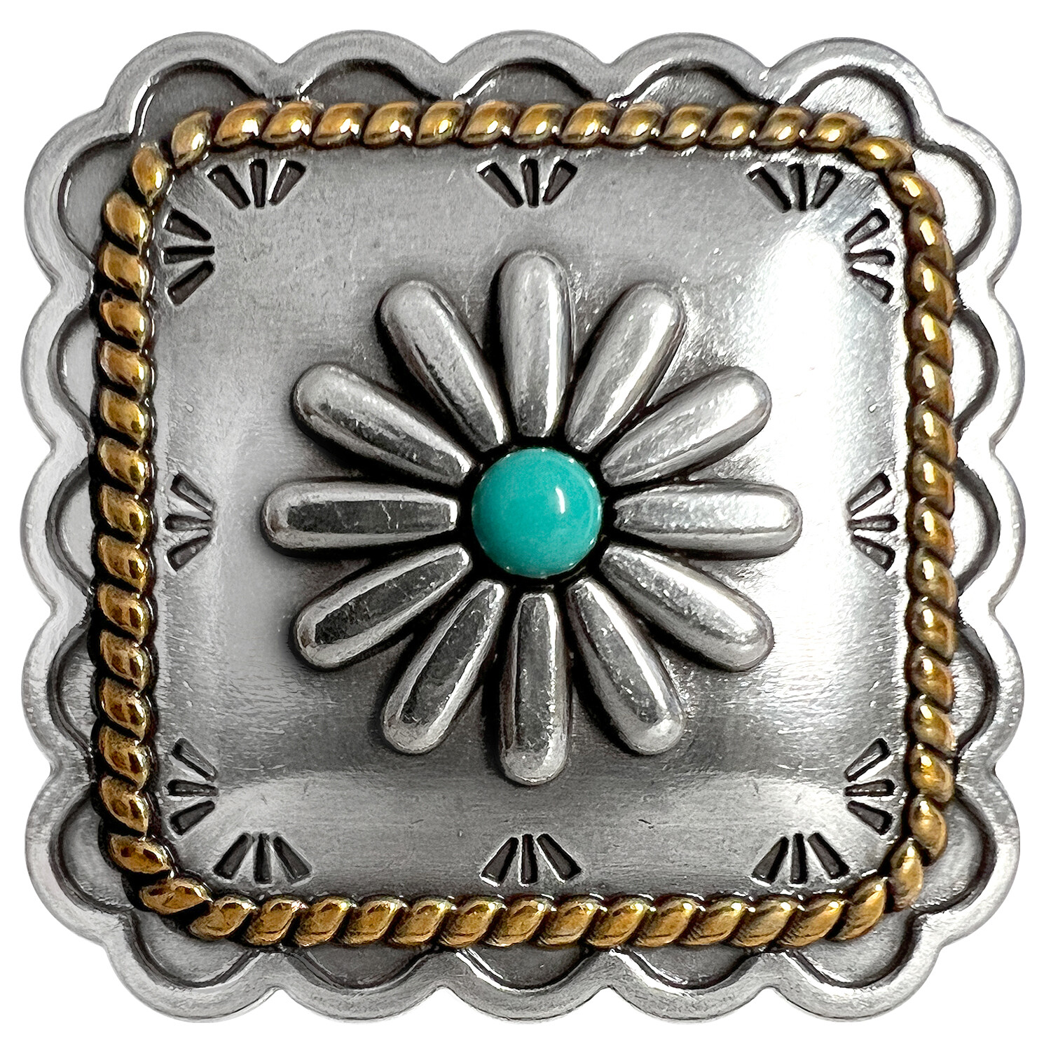 Craft Square Conchos Southwestern Antique Gold Rope Edge Concho Screw Back