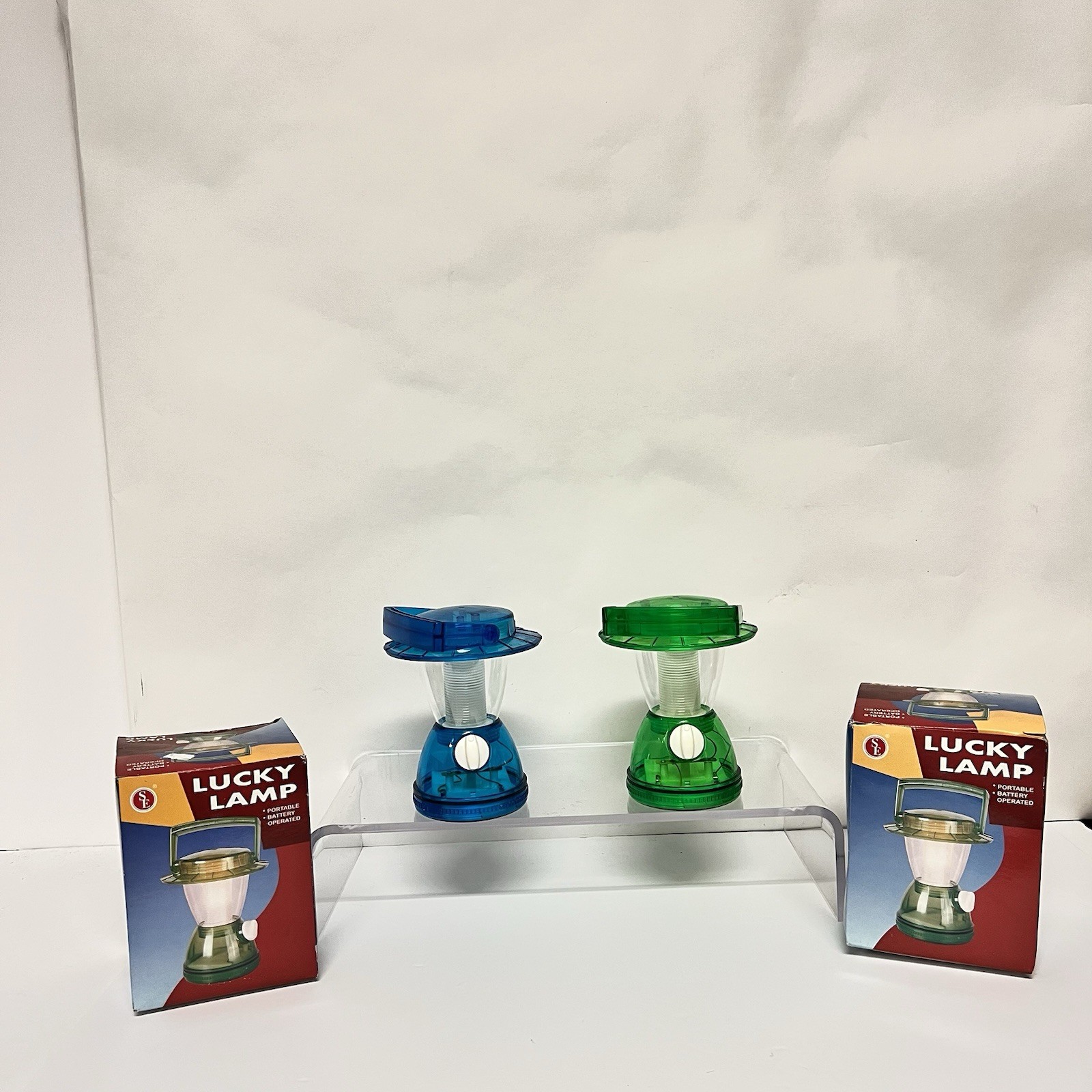 Vintage Lucky Lamp Portable Battery Operated Camping Lantern Set of 2
