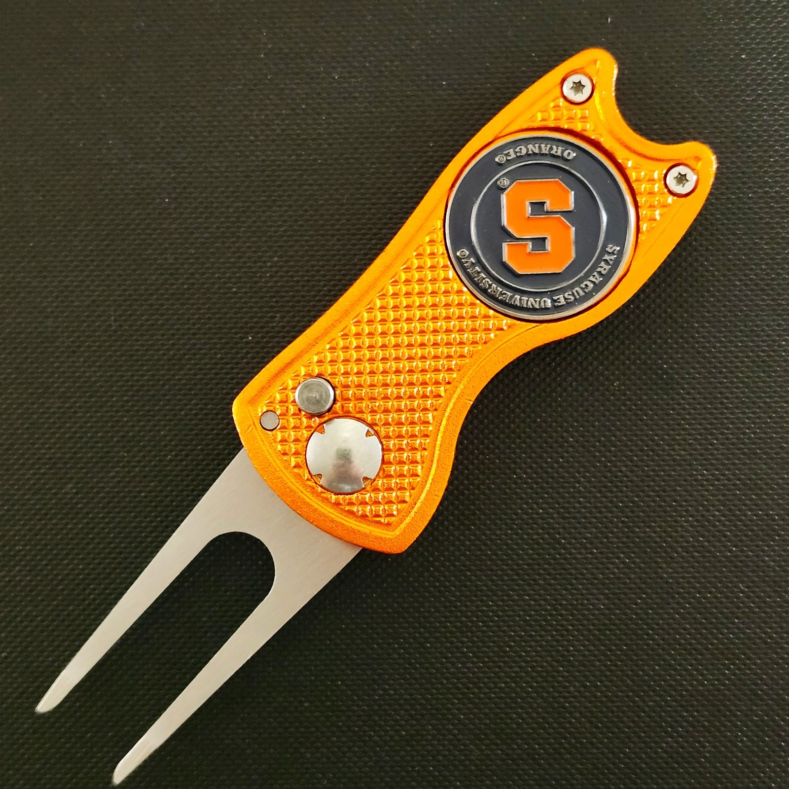 Syracuse Orange Orangemen Switchblade Divot Tool 2-Sided Golf Ball Marker