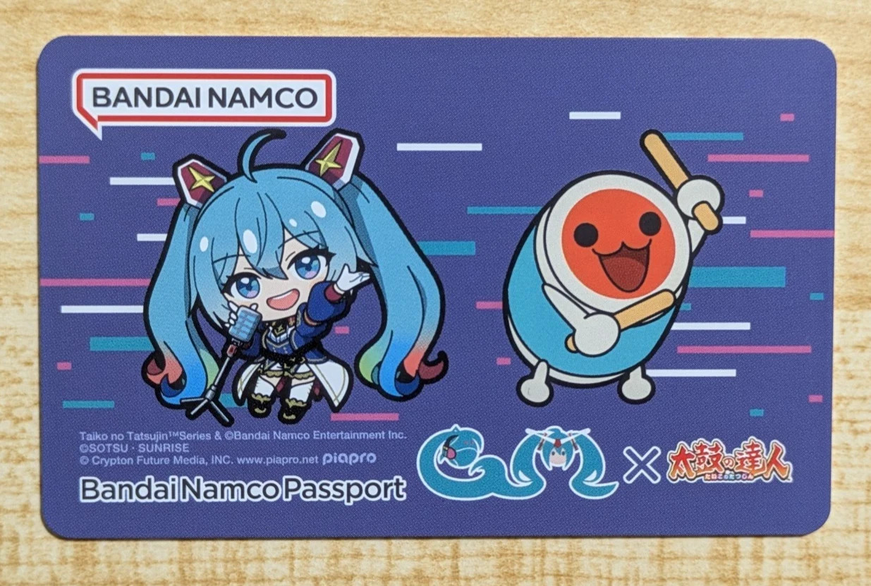 Bandai Namco Passport Card Taiko no Tatsujin Drum Master banapassport IC pass
