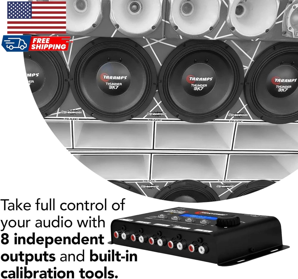 Taramps Pro 2.8S DSP Crossover Full Digital Signal Audio Processor and Black