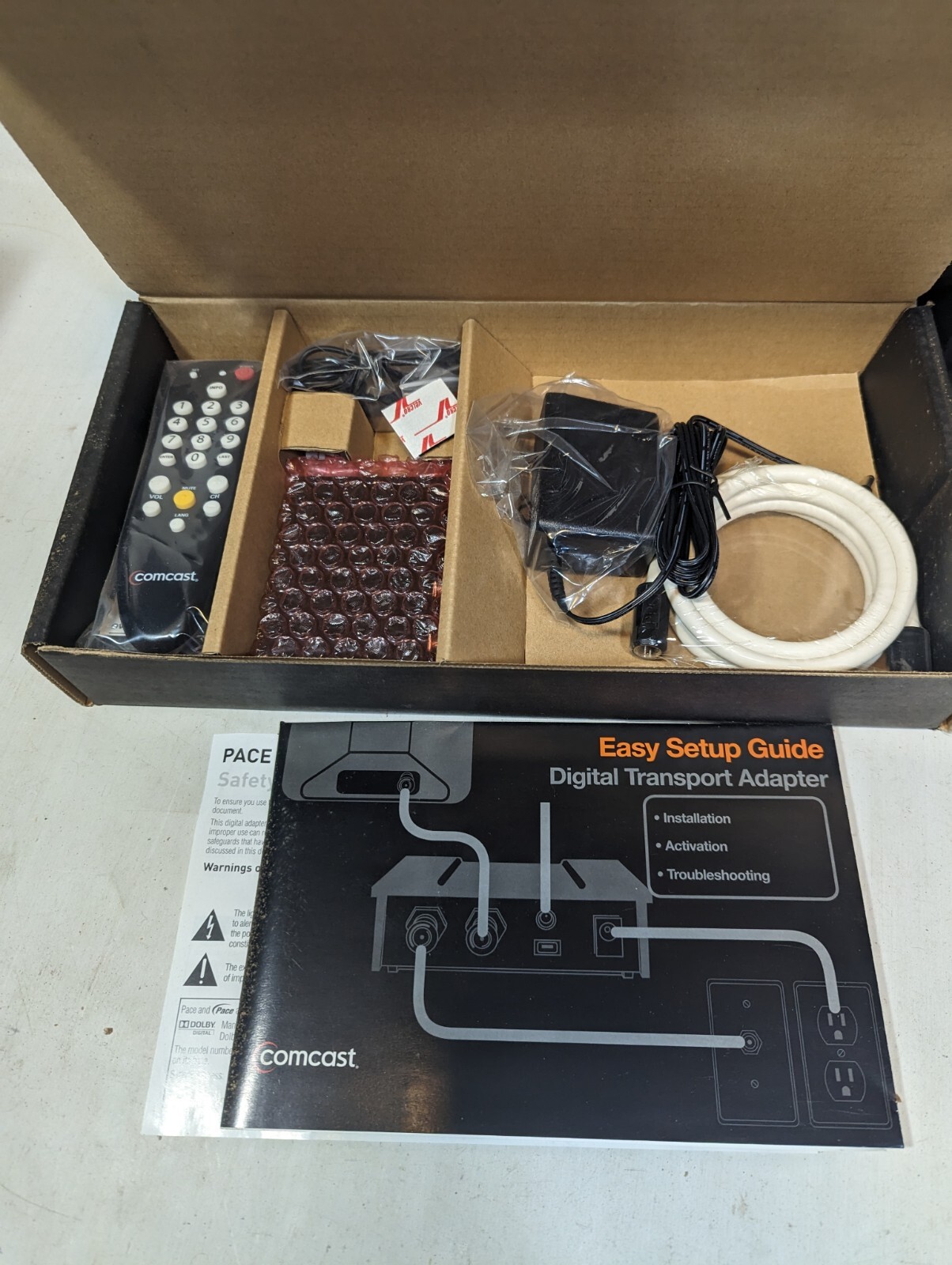 Comcast DCI1011COM Digital Transport Adapter Self-Installation Kit