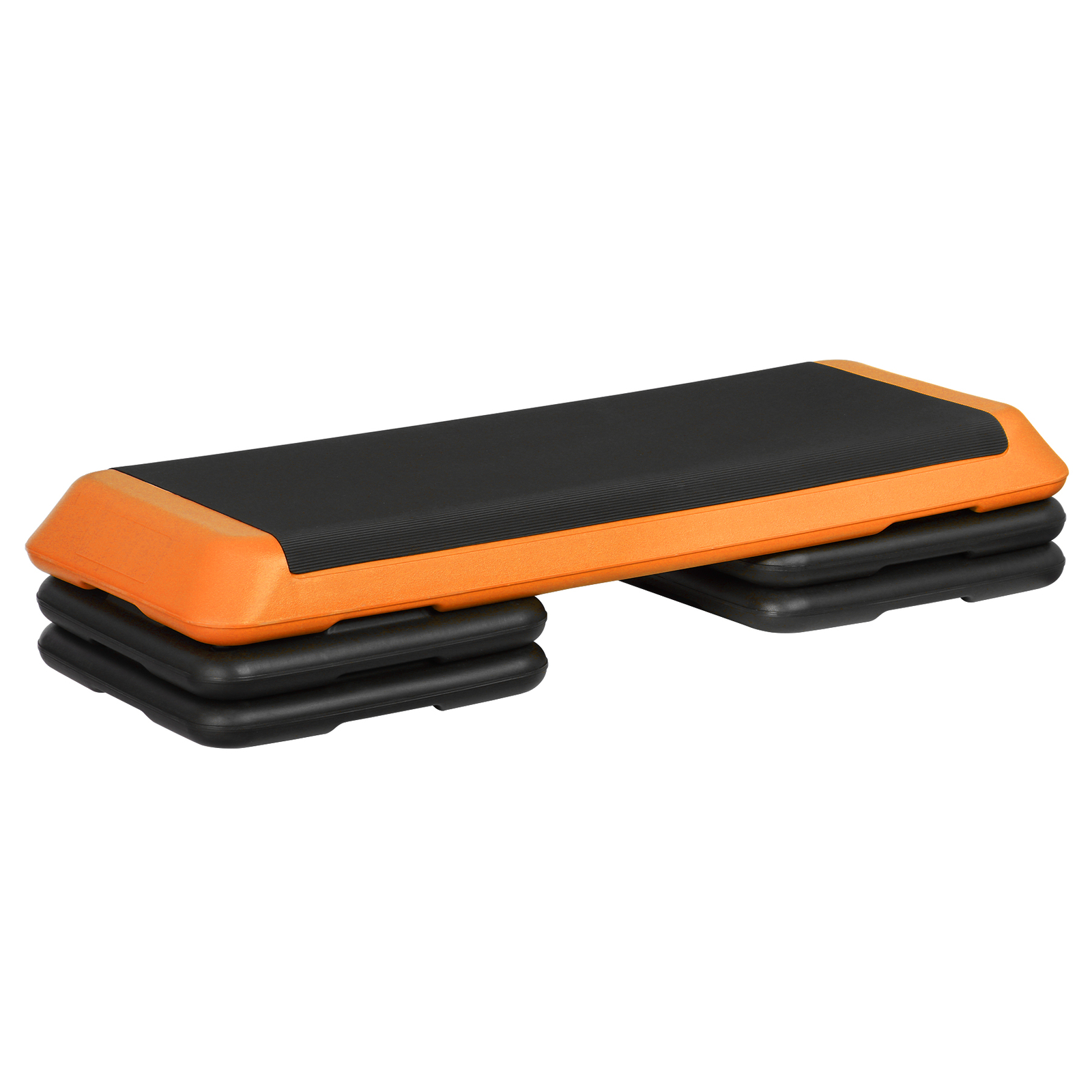 Adjustable Workout Aerobic Exercise Step Platform with 4 Risers Yellow