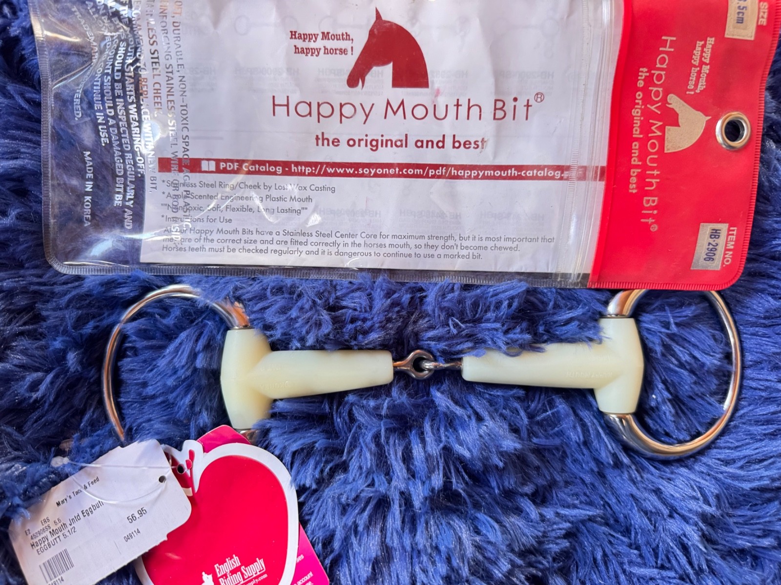 happy mouth apple flavor egg butt snaffle