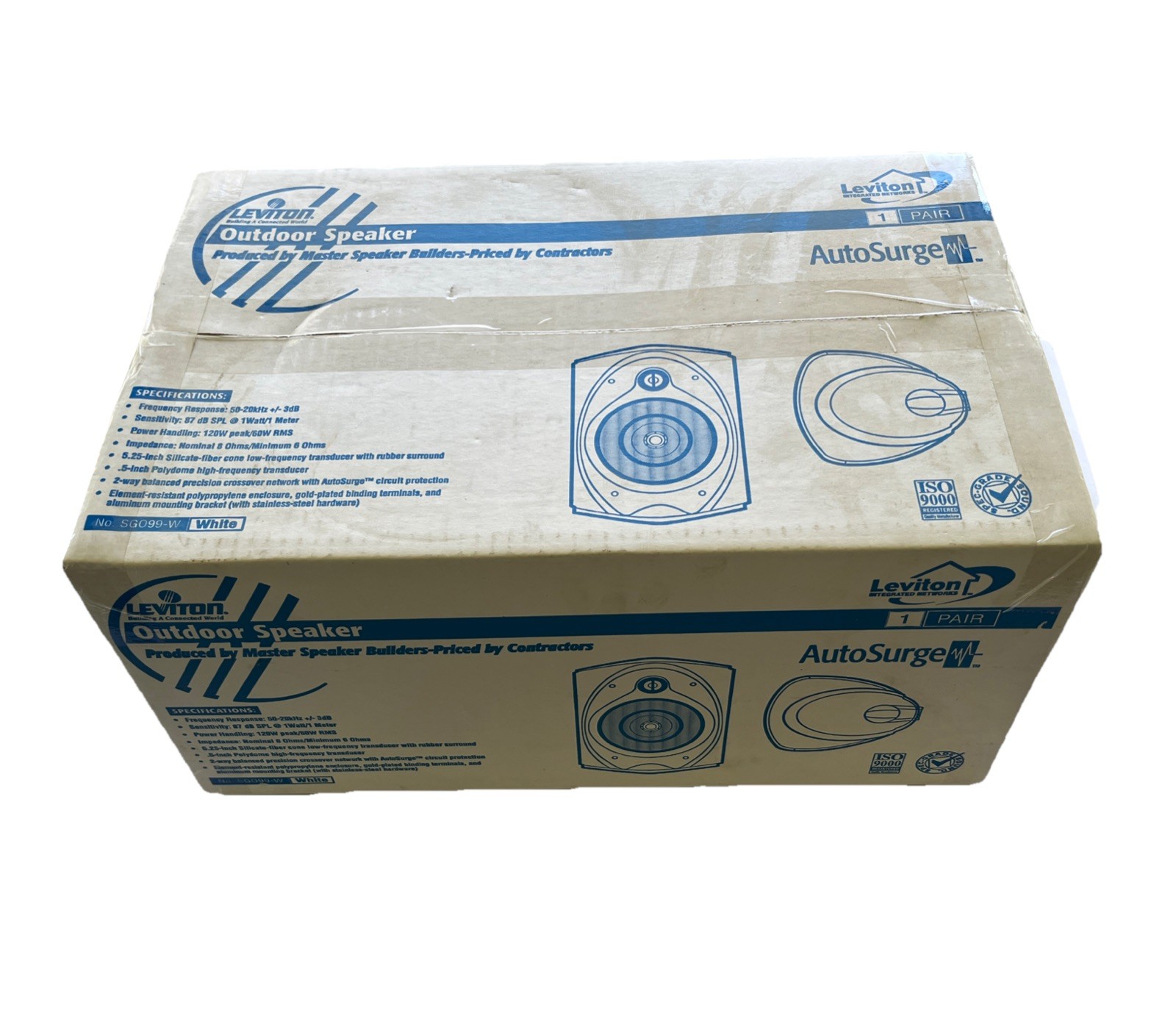 Leviton SG099-W Outdoor Speakers New Sealed 5.25" New Old Stock