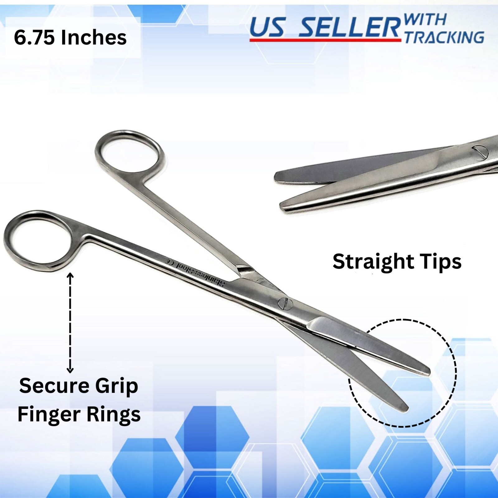 OR Grade Mayo Dissecting Scissors Straight 6.75" Microsurgical Lab Stainless CE