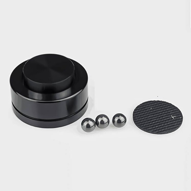 4PCS Ceramic Beads Adjustable Isolation Stand Feet Speaker Spikes Base Pad Black