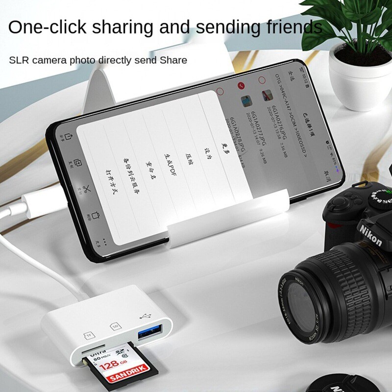 3in1 USB Stick SD Card Reader Type C OTG Adapter For iPhone 17e 16 15 Pro Max 14