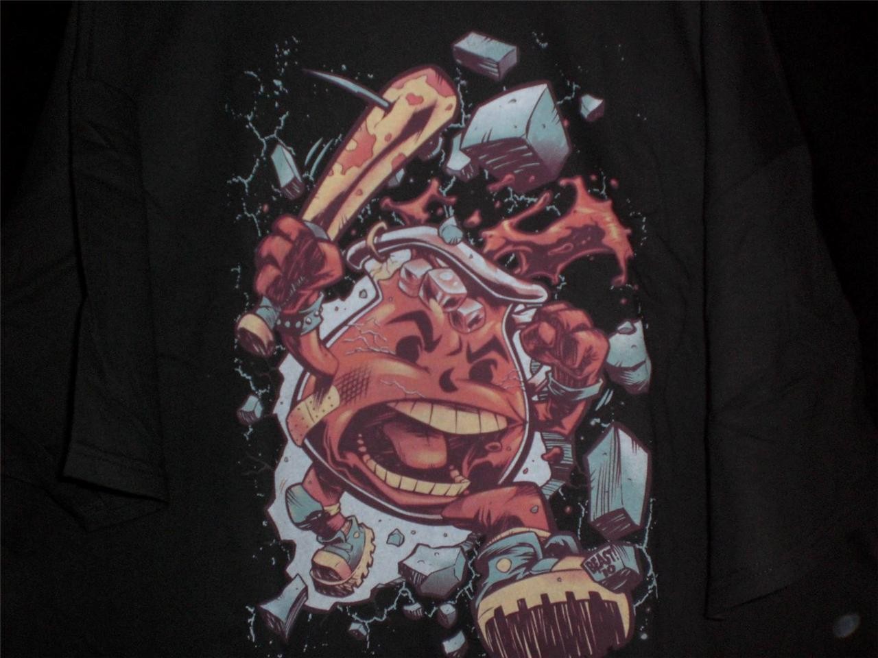 TeeFury Kool-Aid XXXL "Not Kool" Kool-Aid Man on a Rampage Parody Shirt BLACK