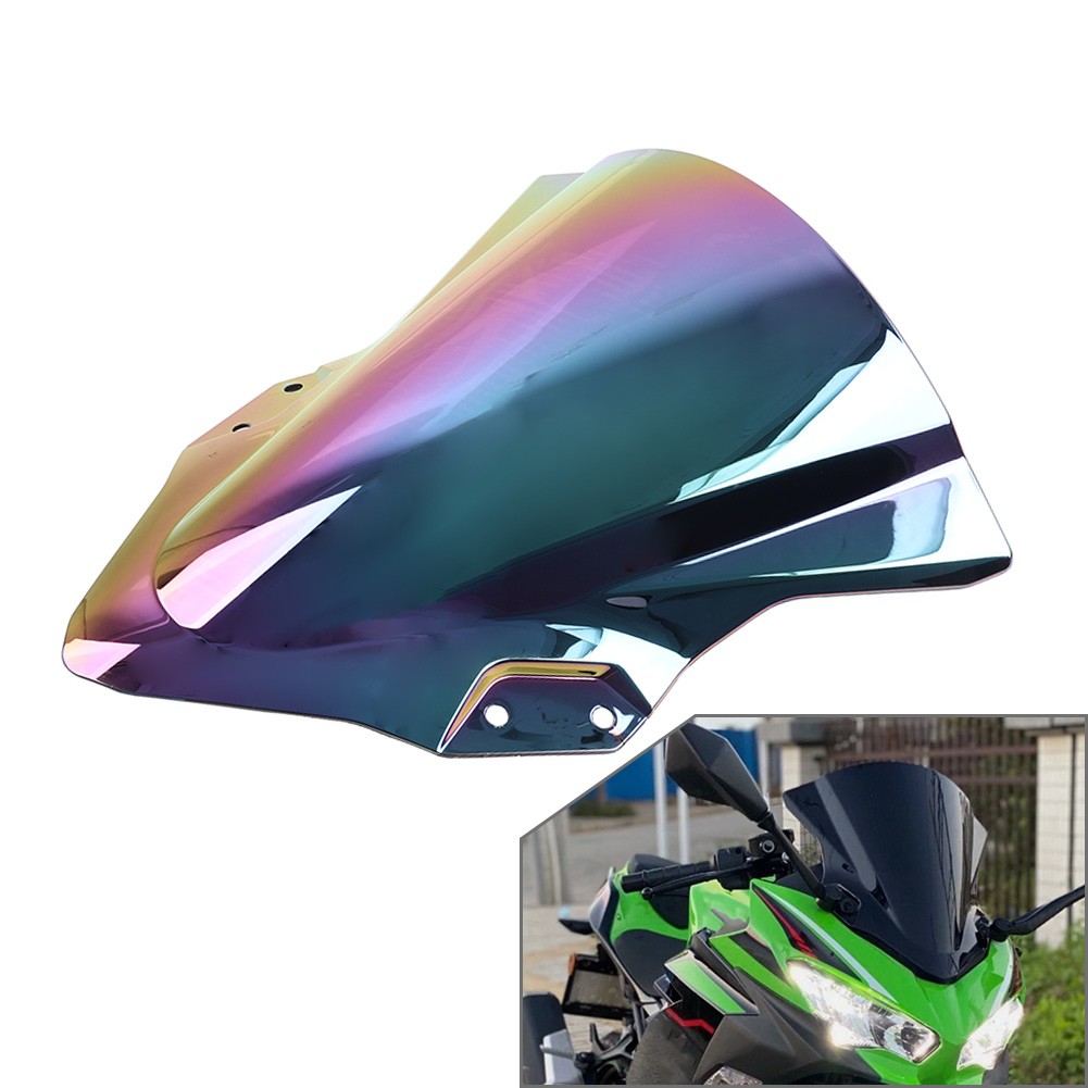 Dark-Iridium Front Windscreen Wind Deflector For Kawasaki EX400R Ninja400R 18-22