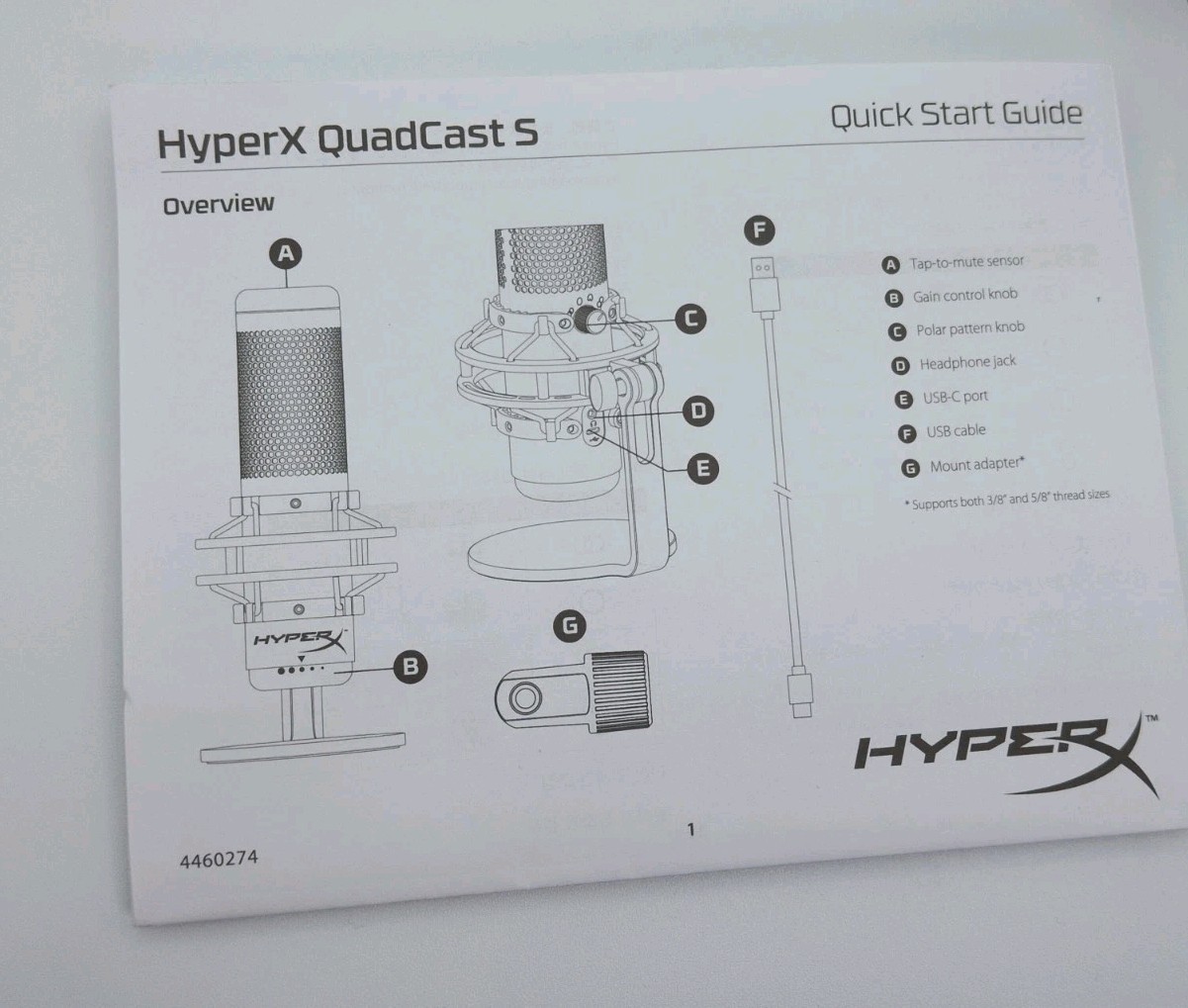 HyperX QuadCast S Condenser Wired Recording Microphone