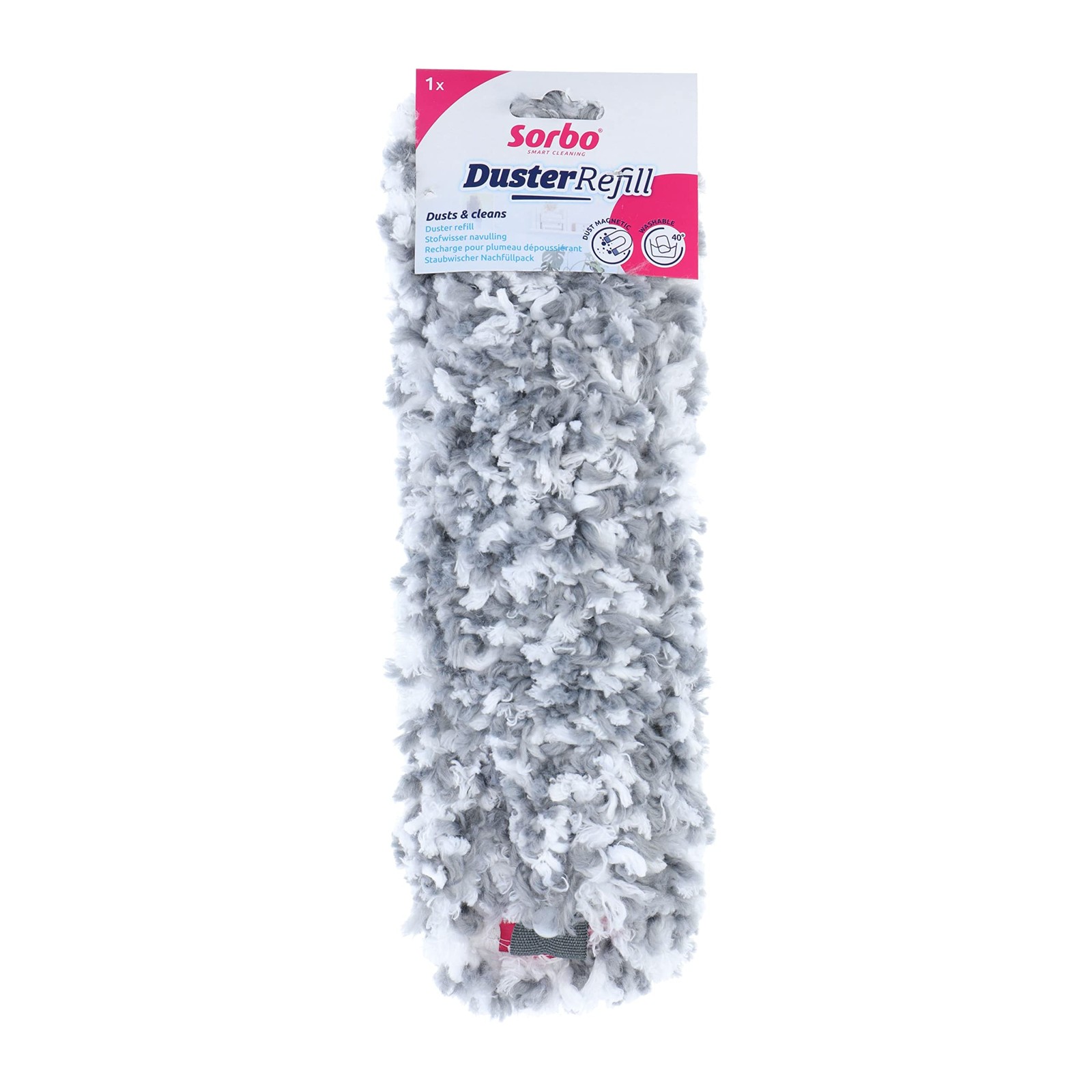 Sorbo Duster, Microfibre, Grey/White, Regular