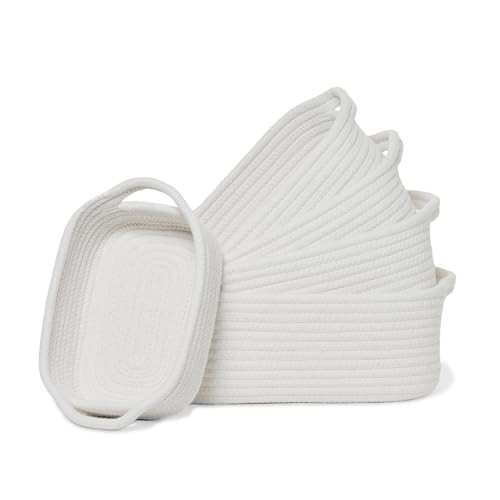 Storage Basket Set – 5-Piece Baskets for Organizing Home, Pack of 5 Off White