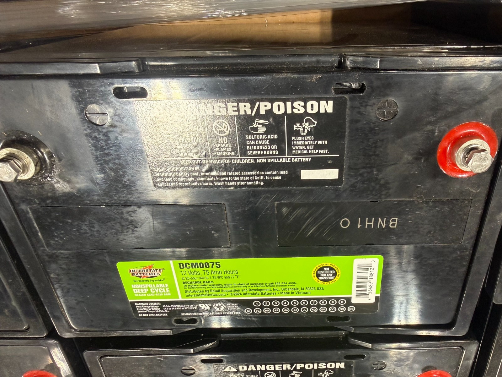 Interstate Batteries DCM0075 75Ah 12VDC Deep Cycle AGM Battery