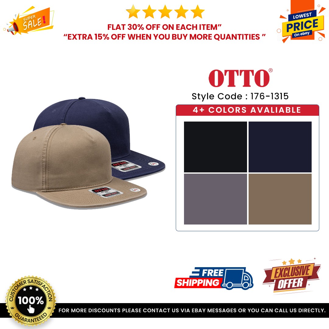 OTTO CAP 176-1315 Unisex 5 Panel Low Profile Style Dad Hat