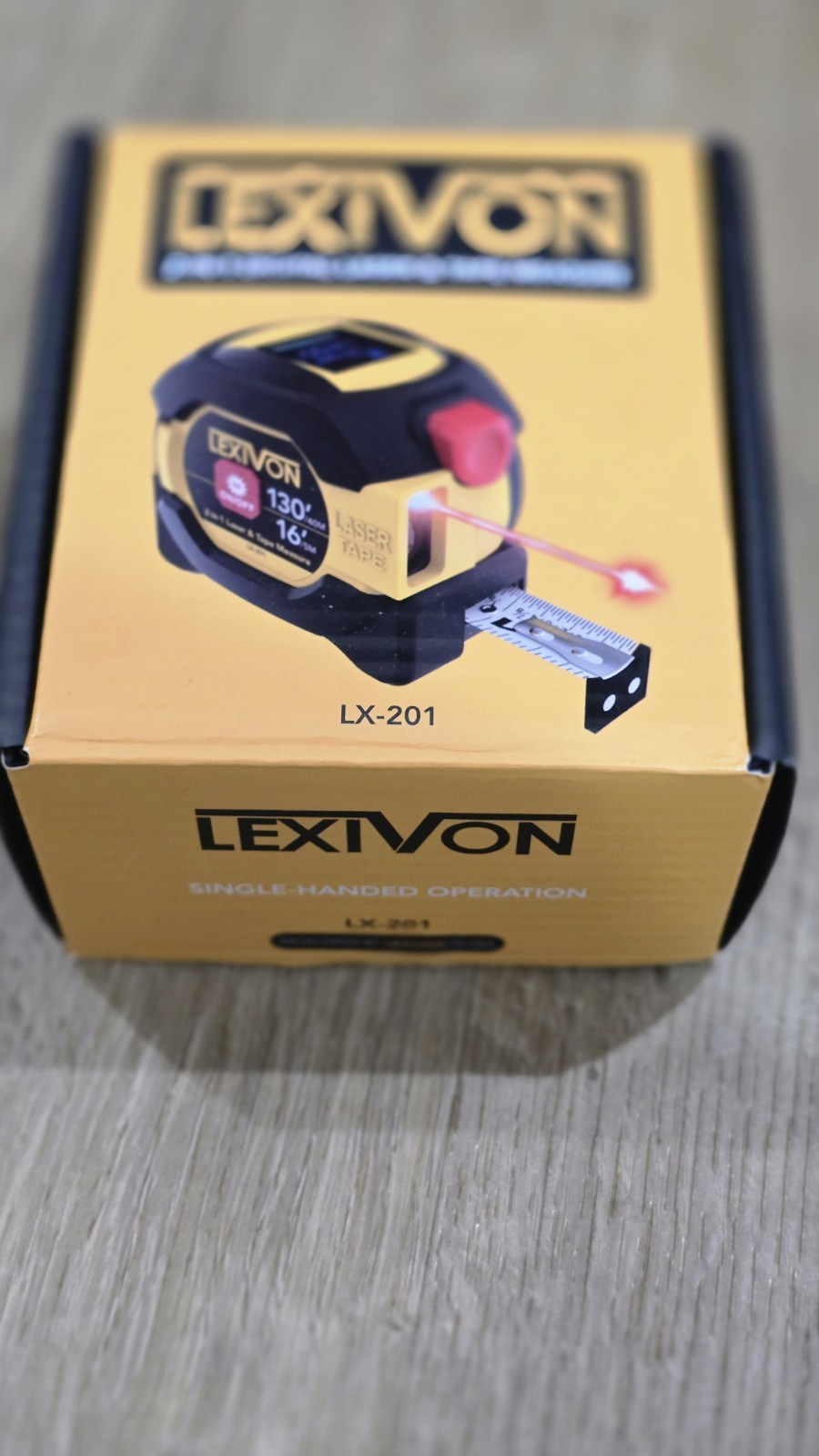 Digital Laser & Tape Measure, LX-201, 130' Laser & 16' Tape ~ NEW