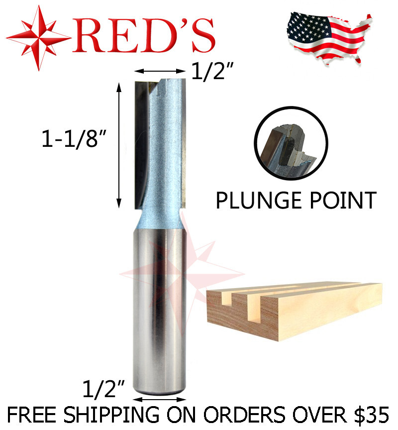 Tideway Carbide IND LC01150808 1/2" D Strait plunge Point 1/2" shank router bit