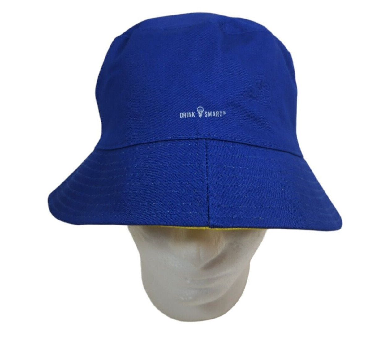Twisted Tea Sweet Tea Whiskey Bucket Sun Hat Yellow & Blue Reversible Adult OSFM