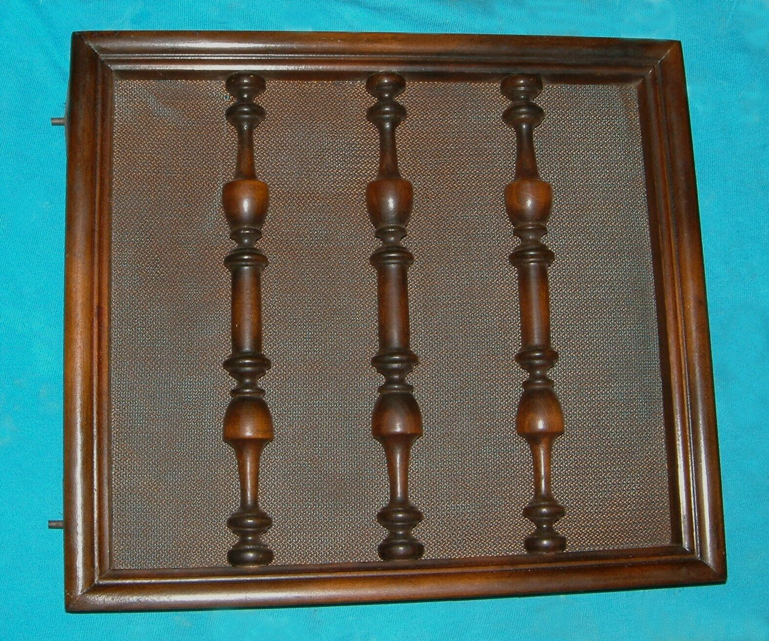 20's Vintage RCA RADIOLA Snap-In Wood SPEAKER GRILL w/ nice cloth, 11 1/8" x 10"