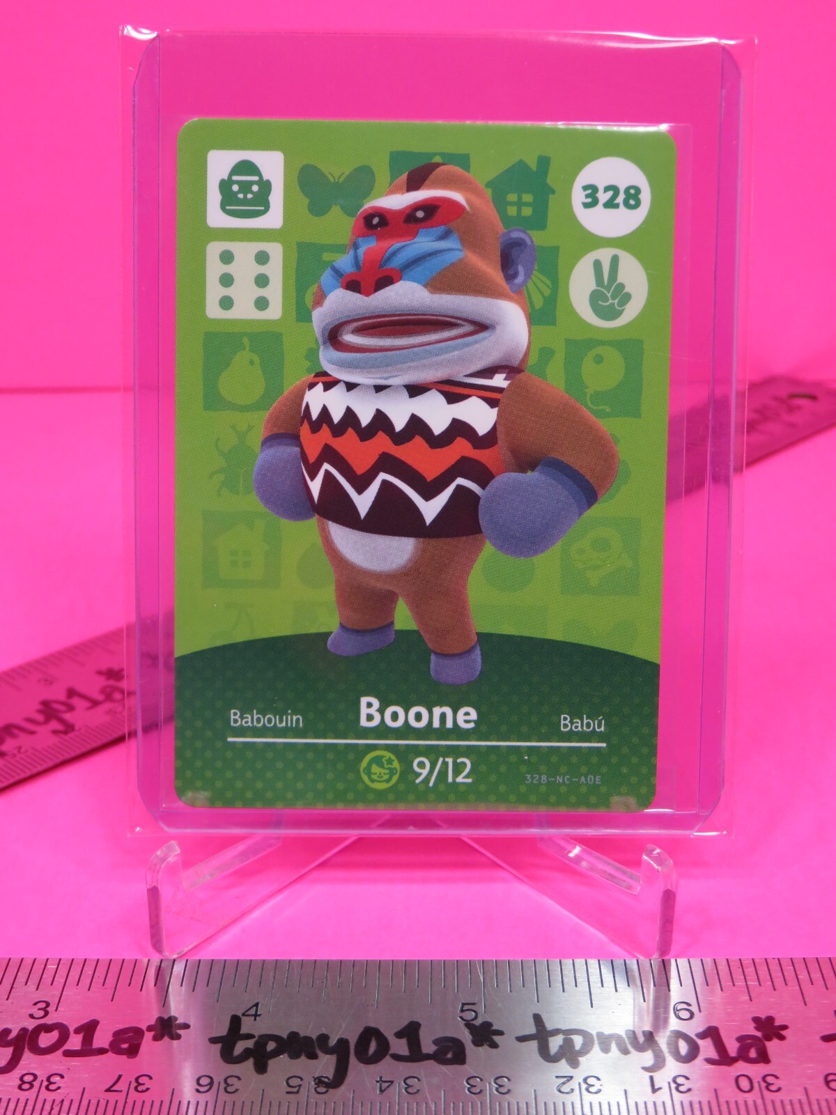 BOONE #328 AUTHENTIC US PACK FRESH Animal Crossing Series 4 Amiibo Card 📦BOXWT