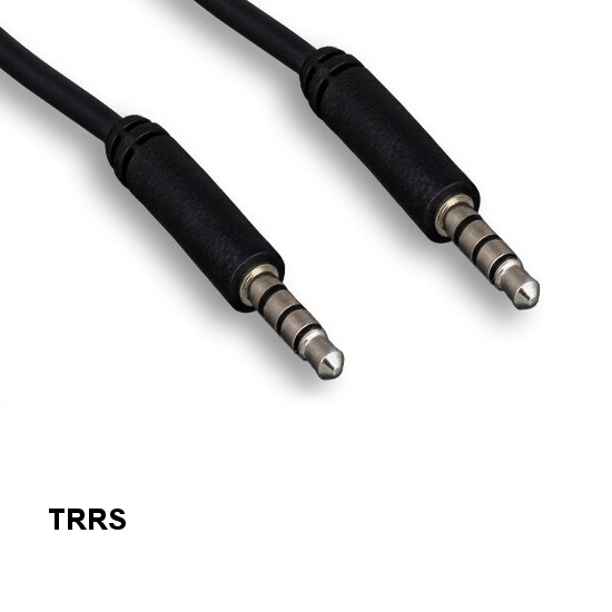 6ft 3.5mm TRRS Male/Male Stereo Audio Microphone Cable SmartPhone Headset Voice