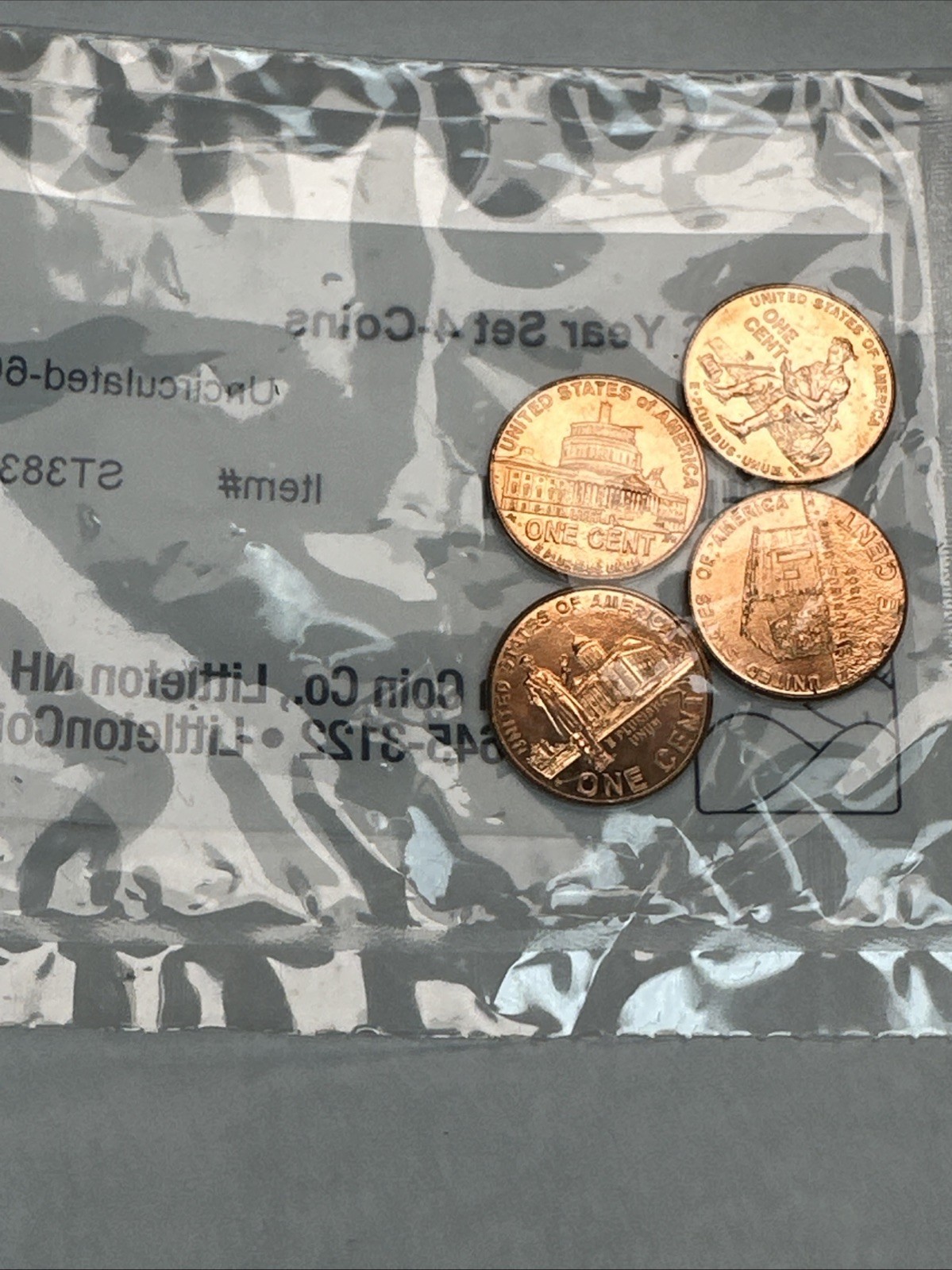 2009 Lincoln Bicentennial Set of 4 Cent Coins Uncirculated MS