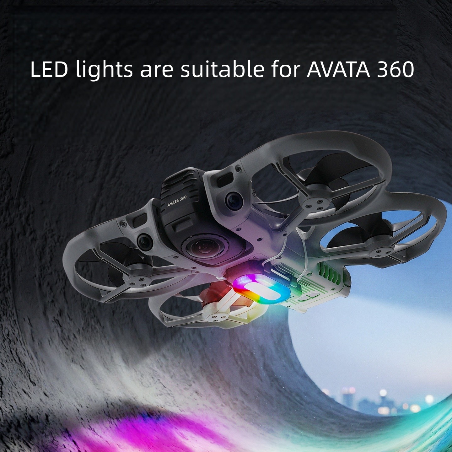 For DJI AVATA 360 Spotlight Color-Changing Illuminated Landing Gear Photography