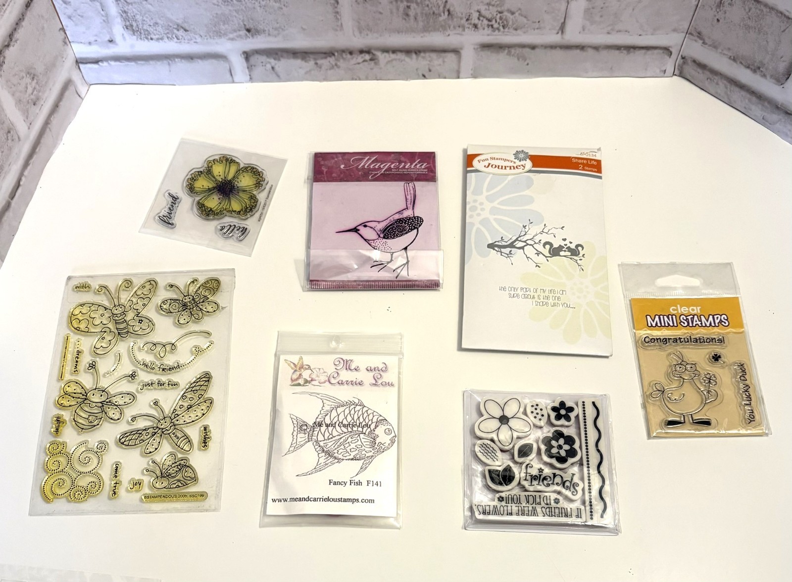 Large Stamp Lot With Flowers, Butterflies, Birds, Fish & Duck