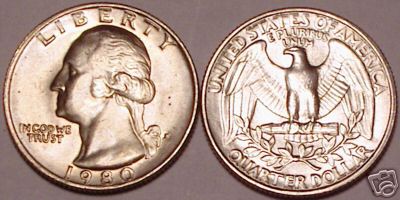 1980-P Gem Unc Washington Quarter~Free Shipping