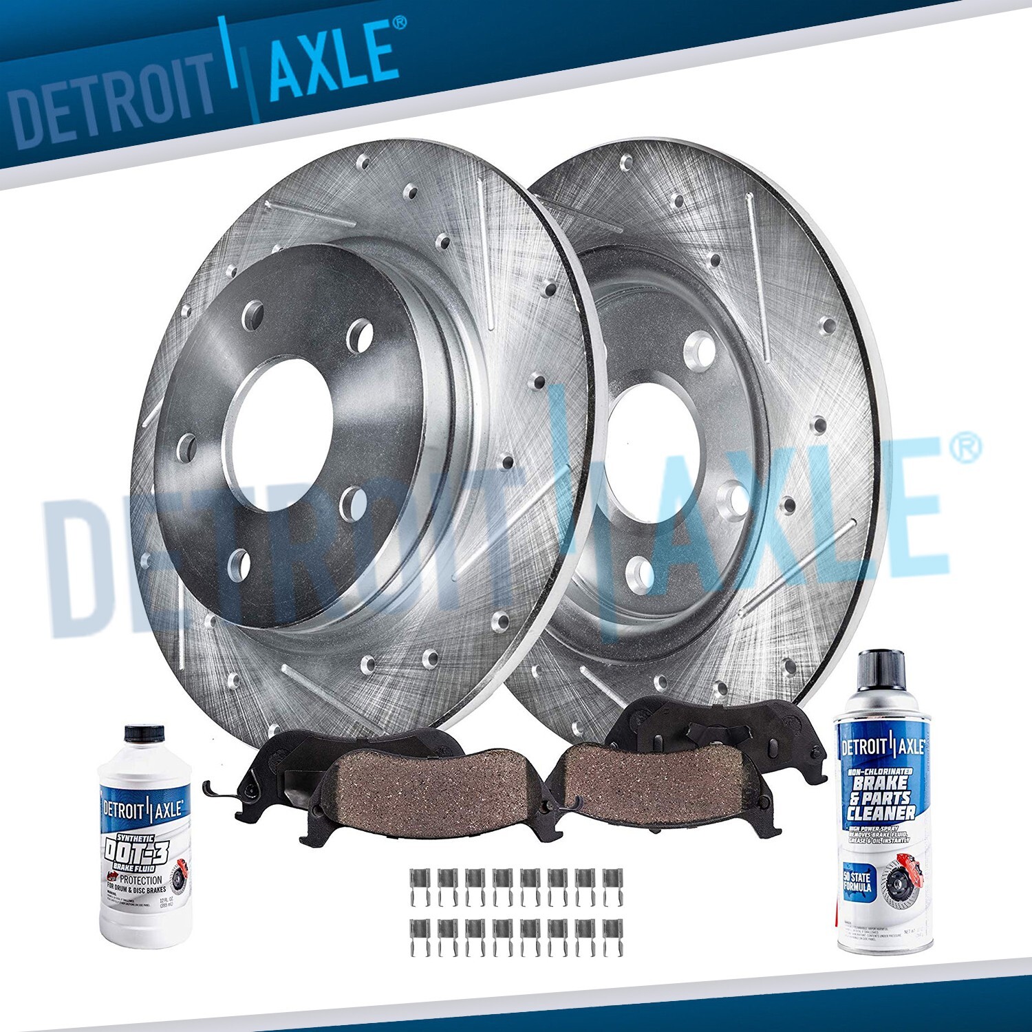 Rear Drilled Brake Rotors + Ceramic Braks Pads for Sebring Stratus Neon Brakes