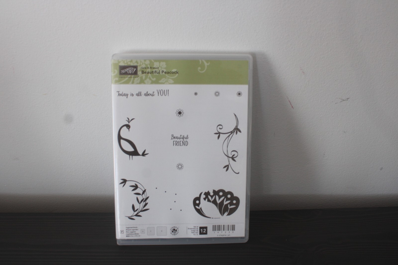NEW Stampin Up Cling Stamp Set BEAUTIFUL PEACOCK Today is All about You Leaves G