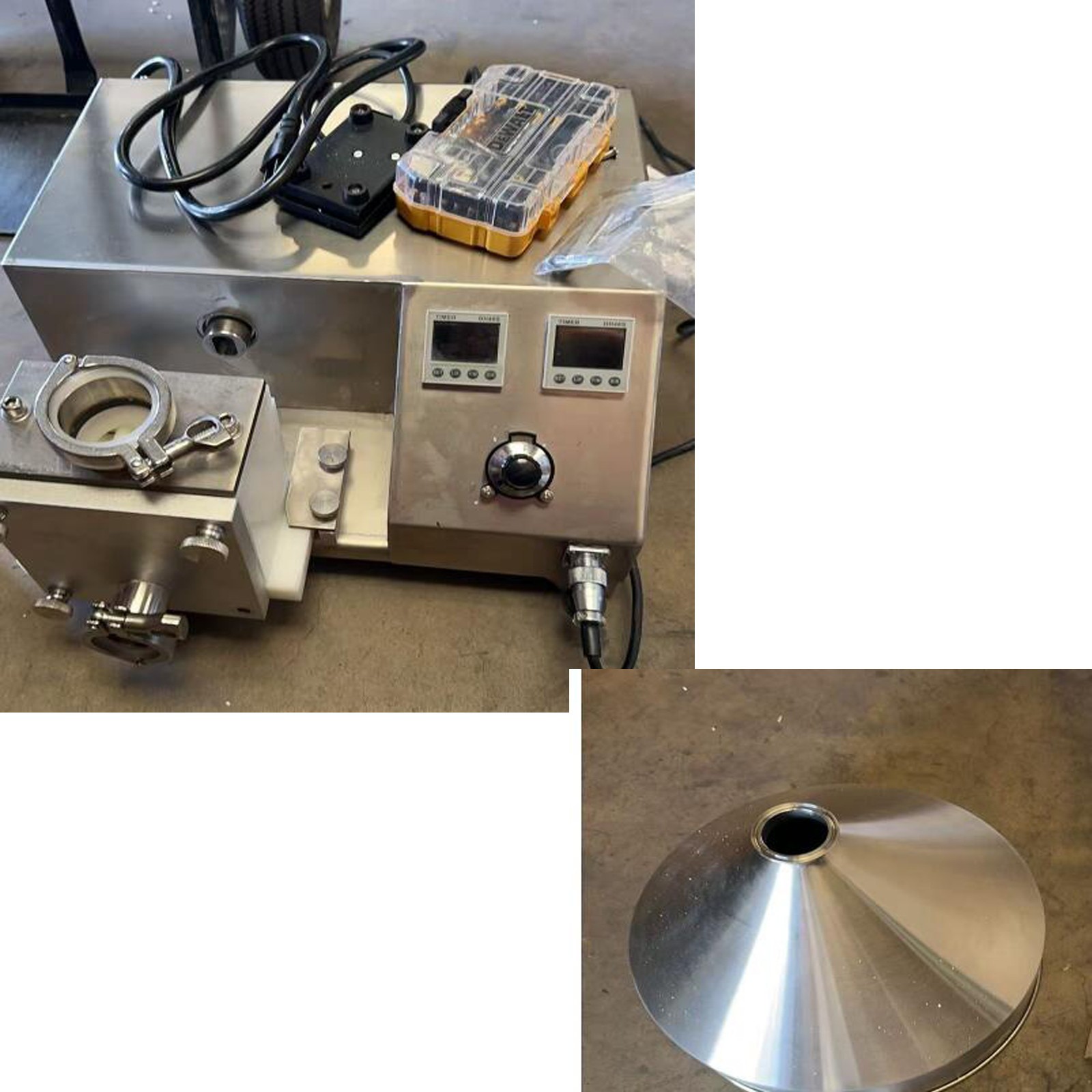 Openbox 110V 20L Puff Cupcake Cream Filling Machine Double-head Pastry Jam Fille