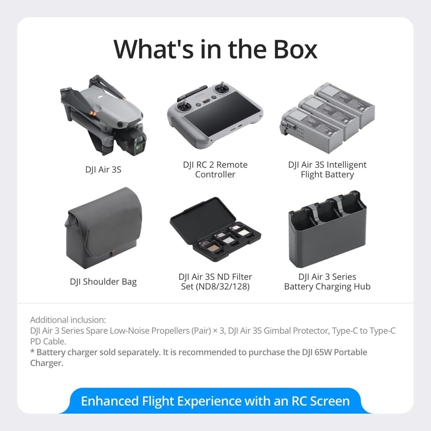 DJI Air 3S Fly More Combo (RC 2) (Certified Refurbished)