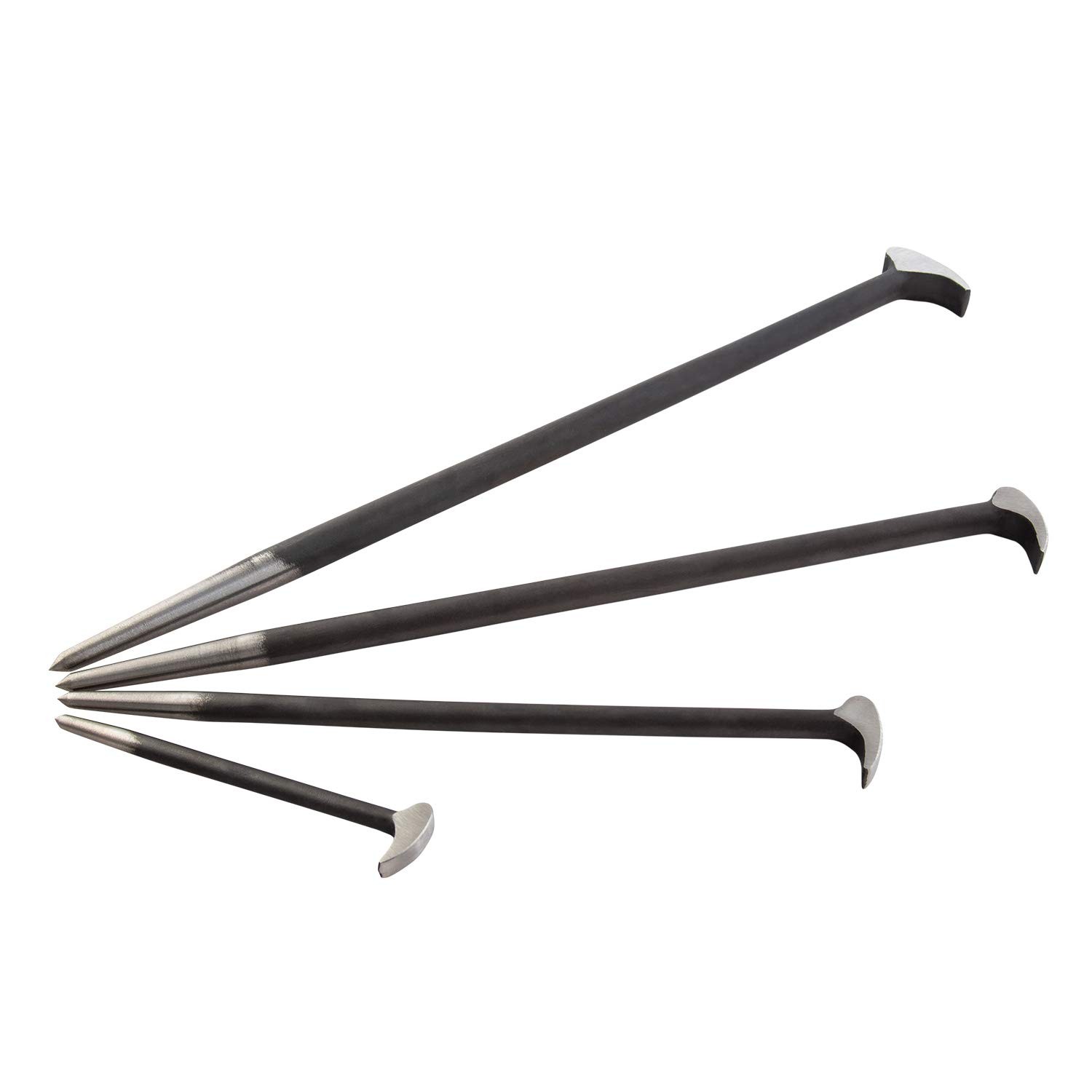 SUNEX TOOLS 9804 Rolling Head Pry Bar Set, 6" To 20" 4-piece set, Black