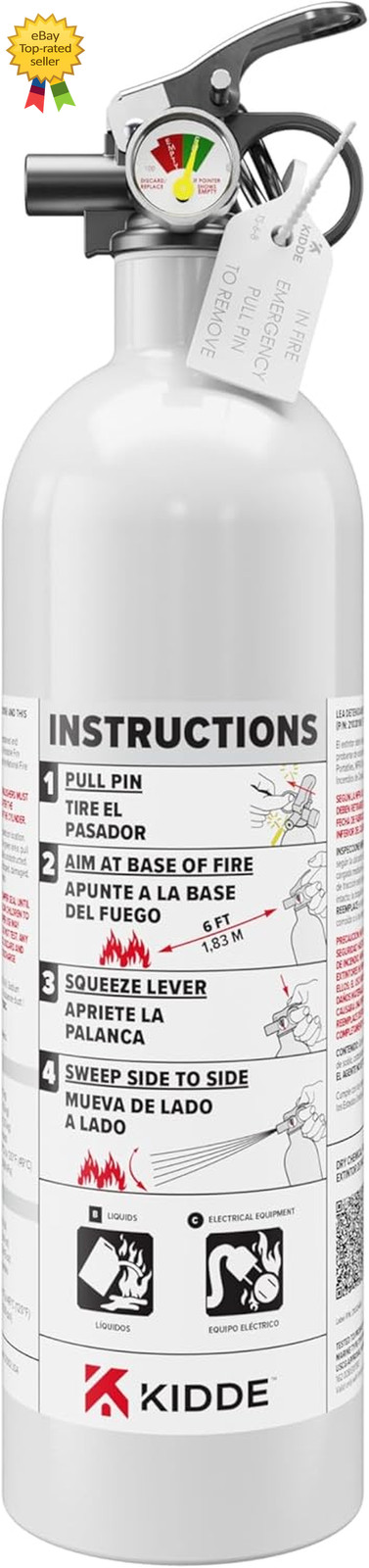 Marine Boat Fire Extinguisher Single Use 5BC Safety Emergency Protection Kit
