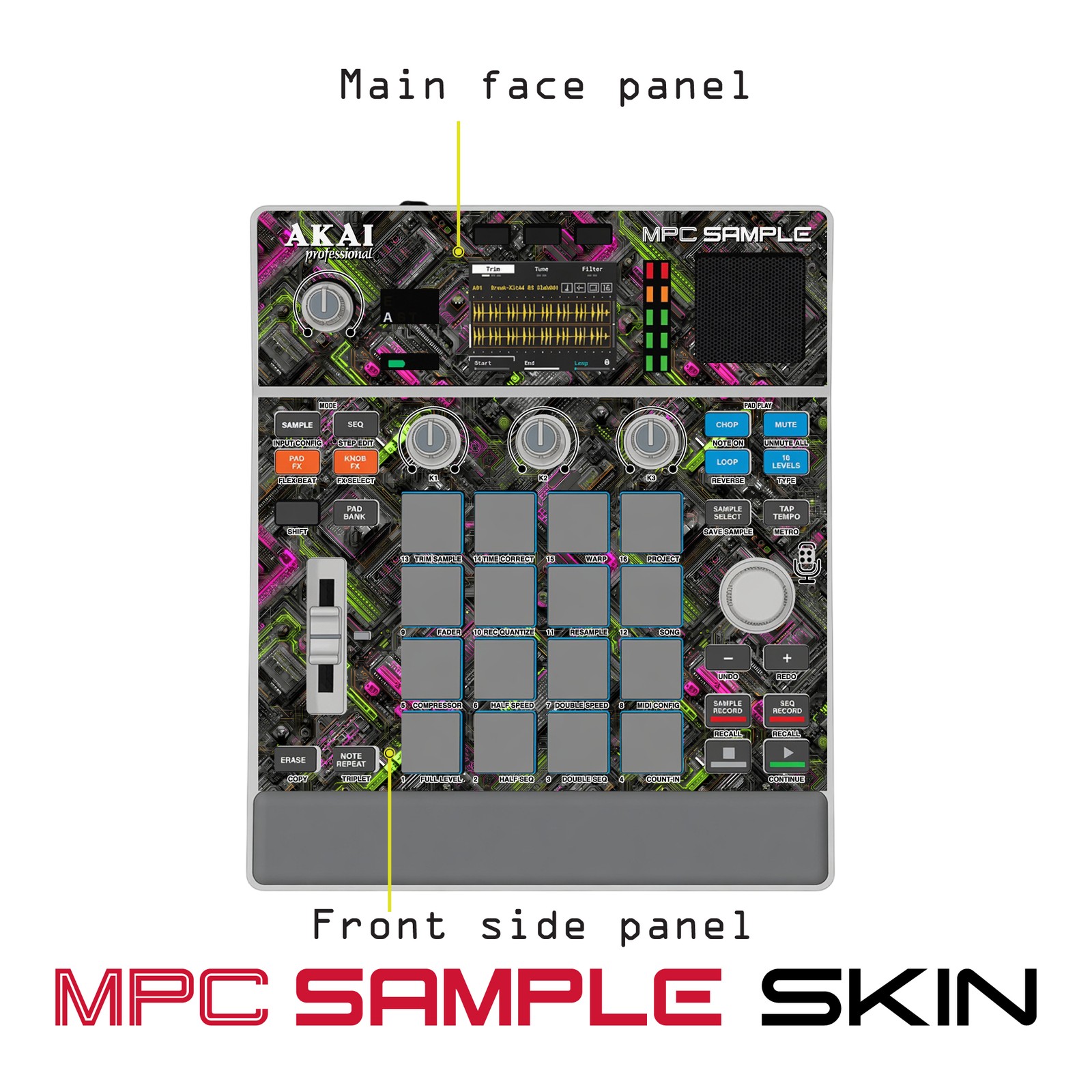 Akai MPC Sample Skin / Violet Glitch