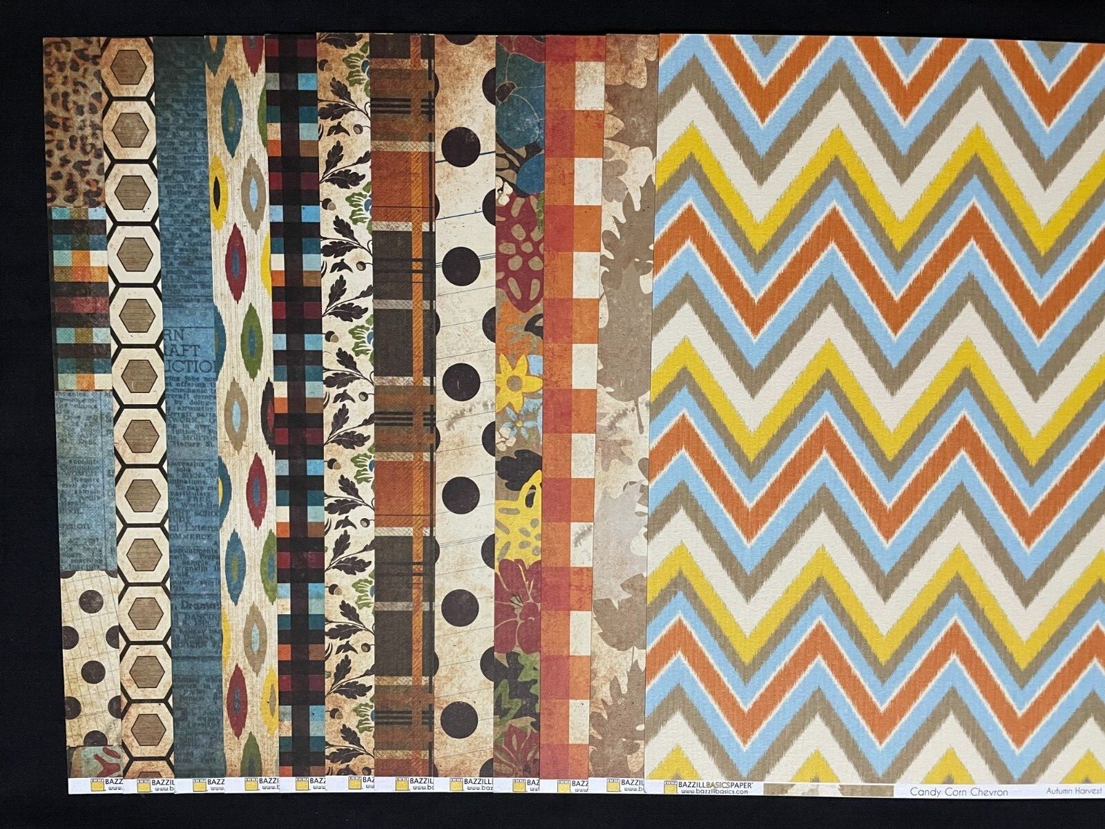 BAZZILL BASIC "AUTUMN HARVEST 12X12" DS HEAVY PAPERS