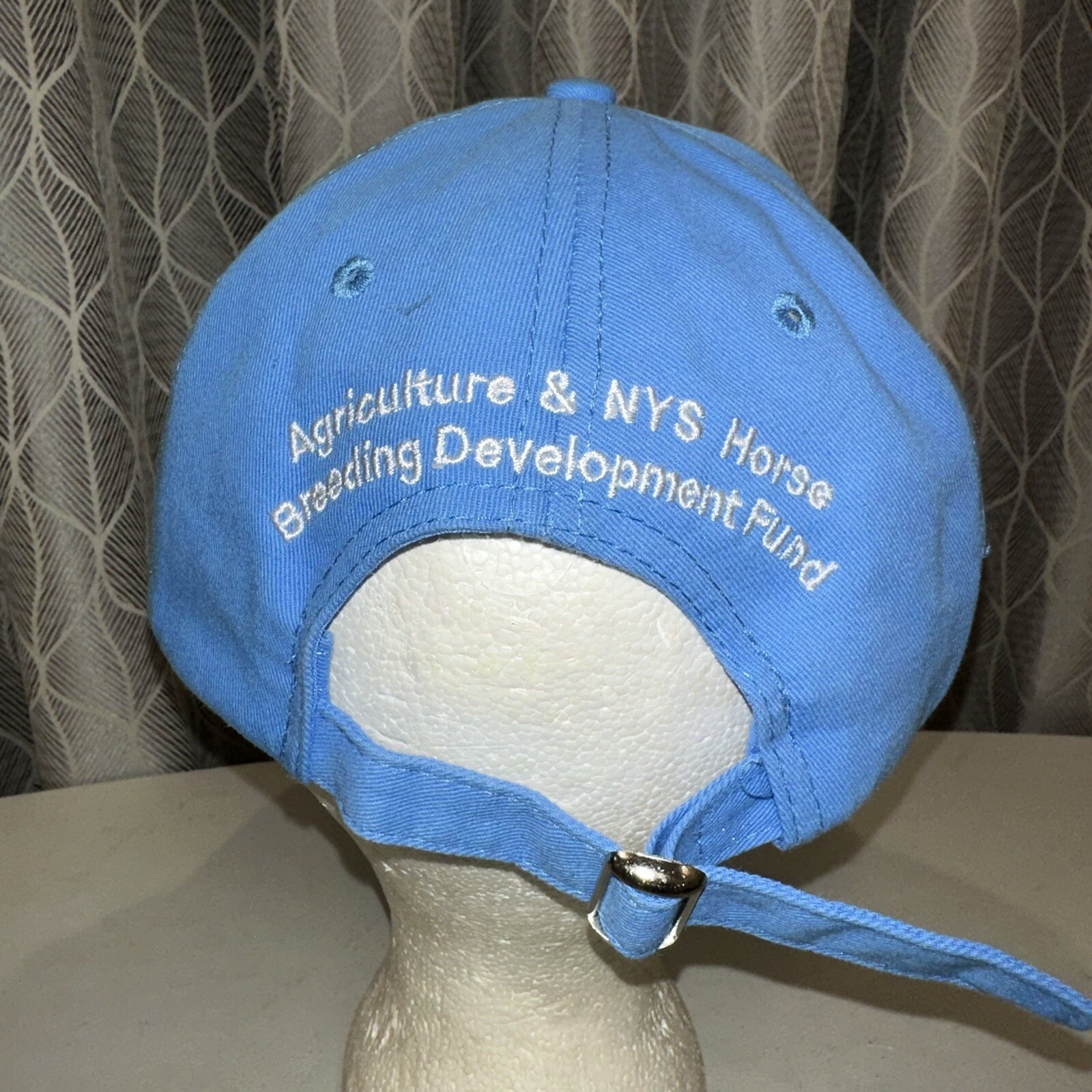 NY Sire Stakes Buckle Strap Hat Sky Blue Pristine