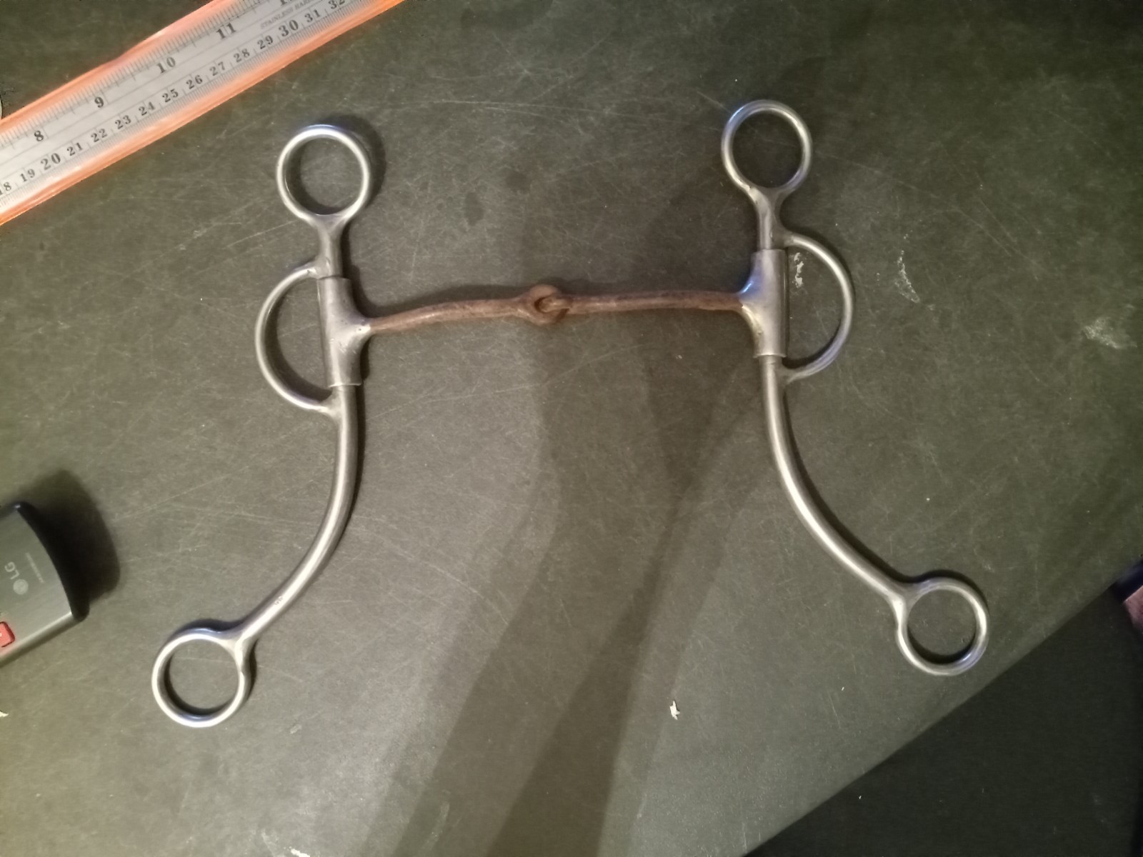 Red River Sweet Iron Snaffle Bit 5 1/4 in Mouth Loomis cheeks thin mouth