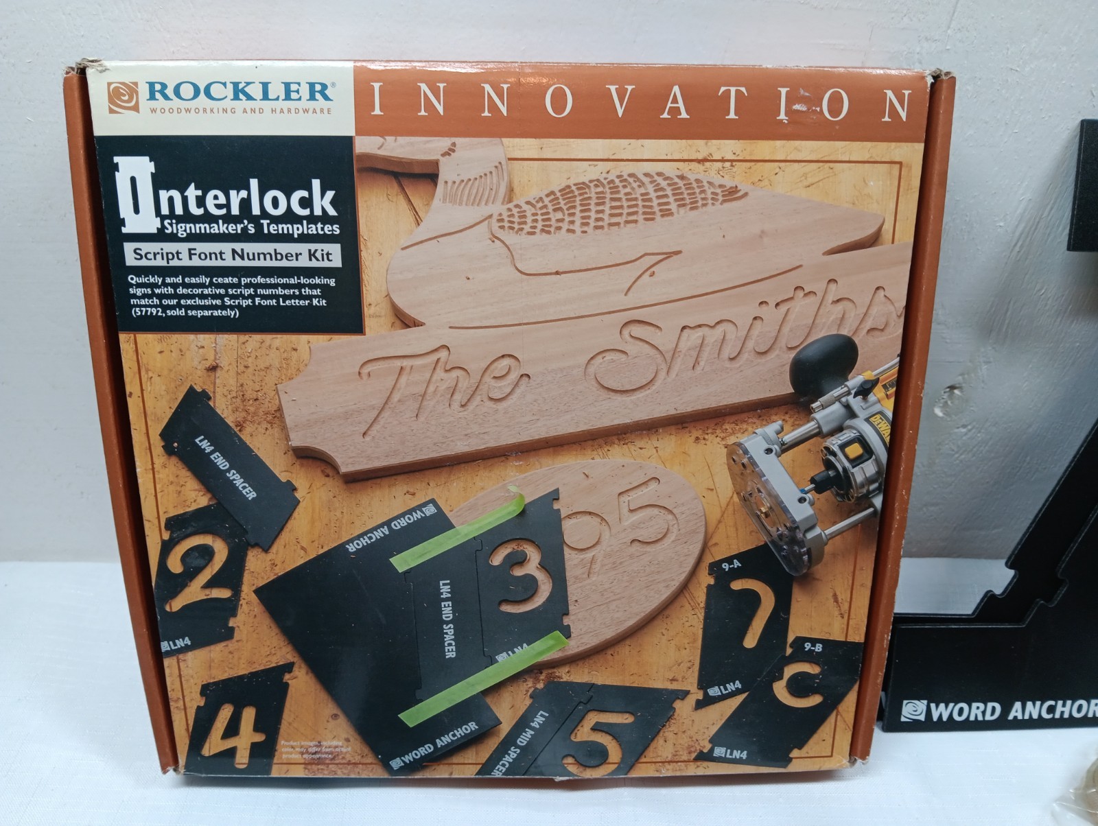 Rockler Interlock Signmaker’s Templates Script Font Number Kit