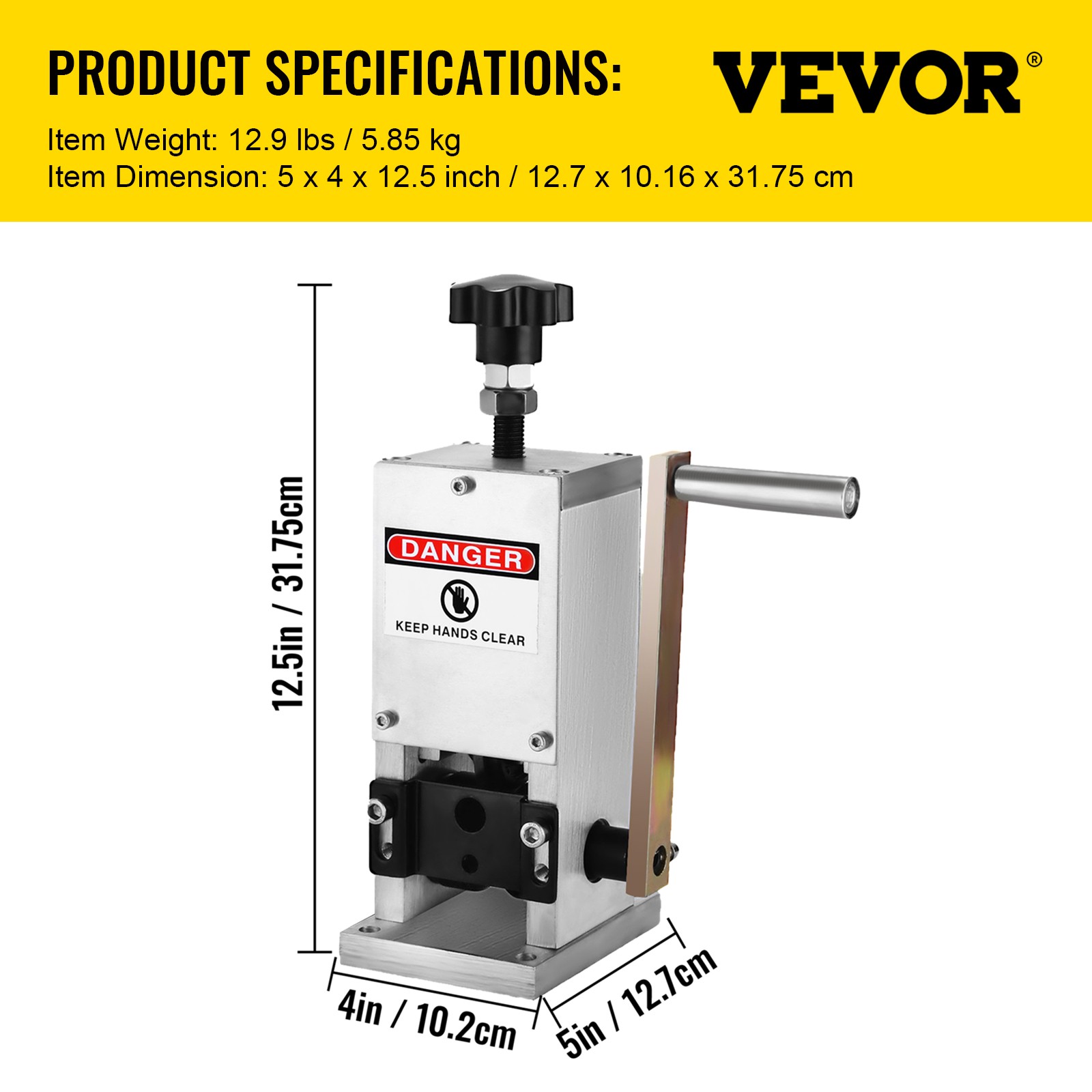 VEVOR Wire Stripping Machine Scrap Cable Stripper 1.5-25 mm Copper Recycle Tool