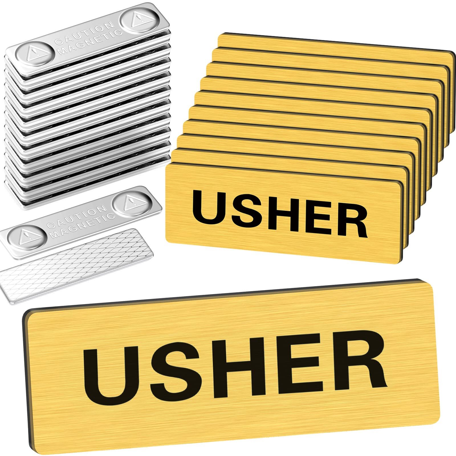 10Pcs Magnetic Usher Name Tag for Church Gatherings Acrylic Usher Badge Name Tag
