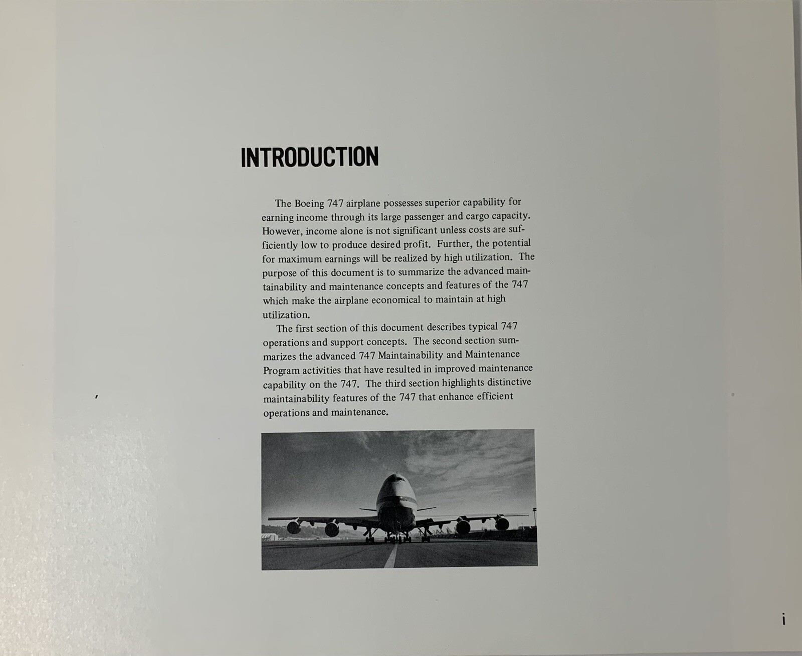 Boeing 747 Maintainability Brochure Airplane 1972 D6 - 13050-899R