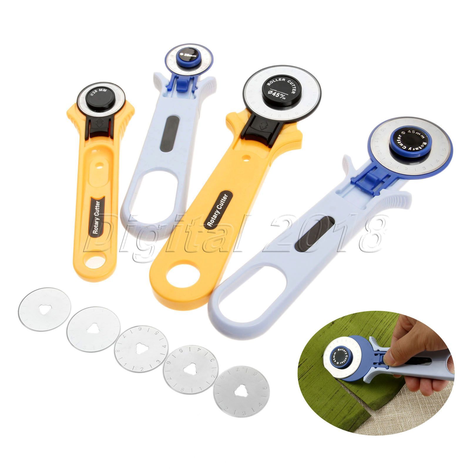 Tailor Tools Round Cloth Cutting Knife Fabric Carpet Rug Leather Rotary Cutter