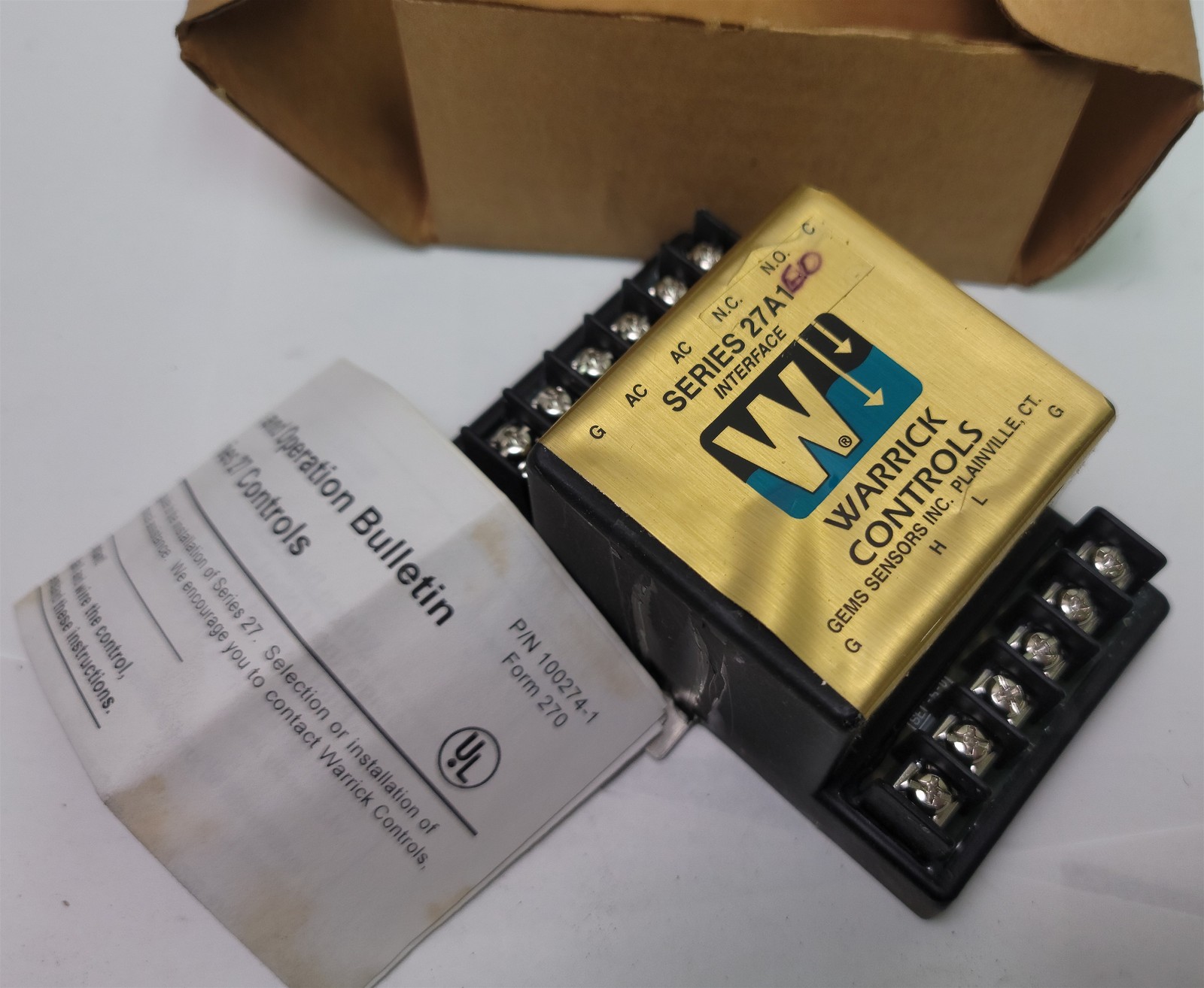 Warrick Controls / Gems Sensors 27A1E0 SPDT Liquid Level Control - New OS