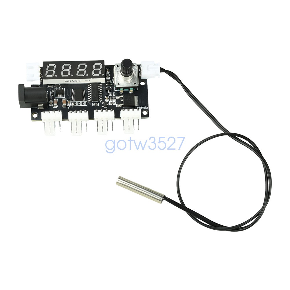 DC5-24V 5A Digital PWM Speed Motor Controller Temperature Control+10K NTC Sensor
