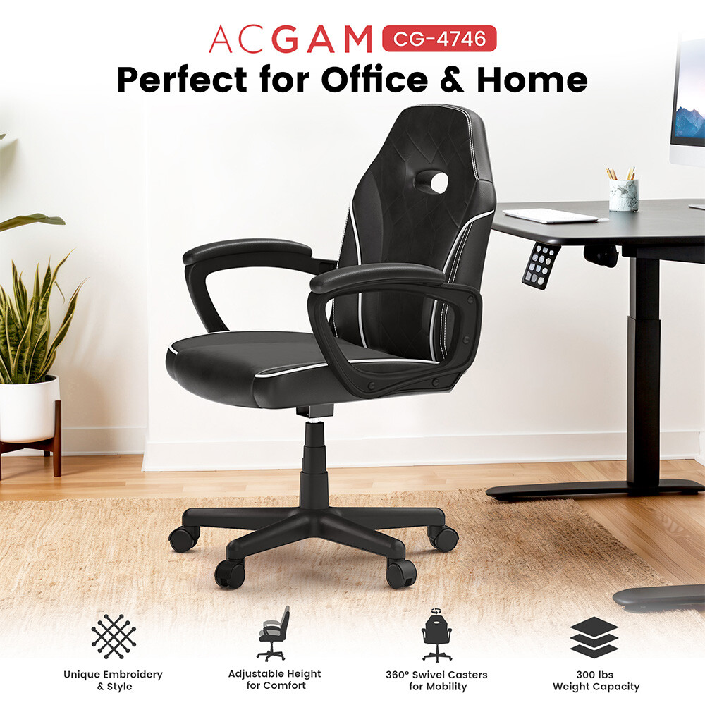 ACGAM Gaming Chair Office Ergonomic Desk Chair 360° Swivel/Adjustable Height