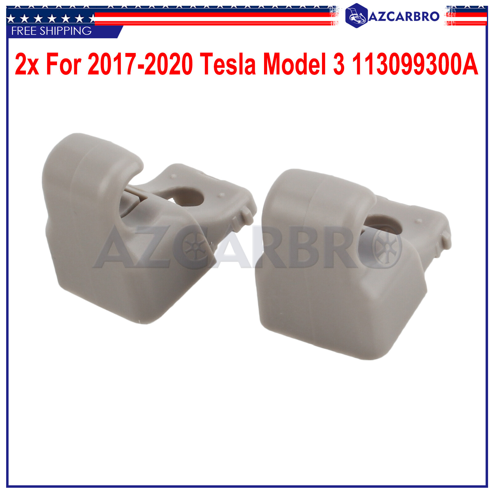 2X Sun Visor Replacement Clips Repair For 2017-2020 Tesla Model 3 Sun Visor Hook