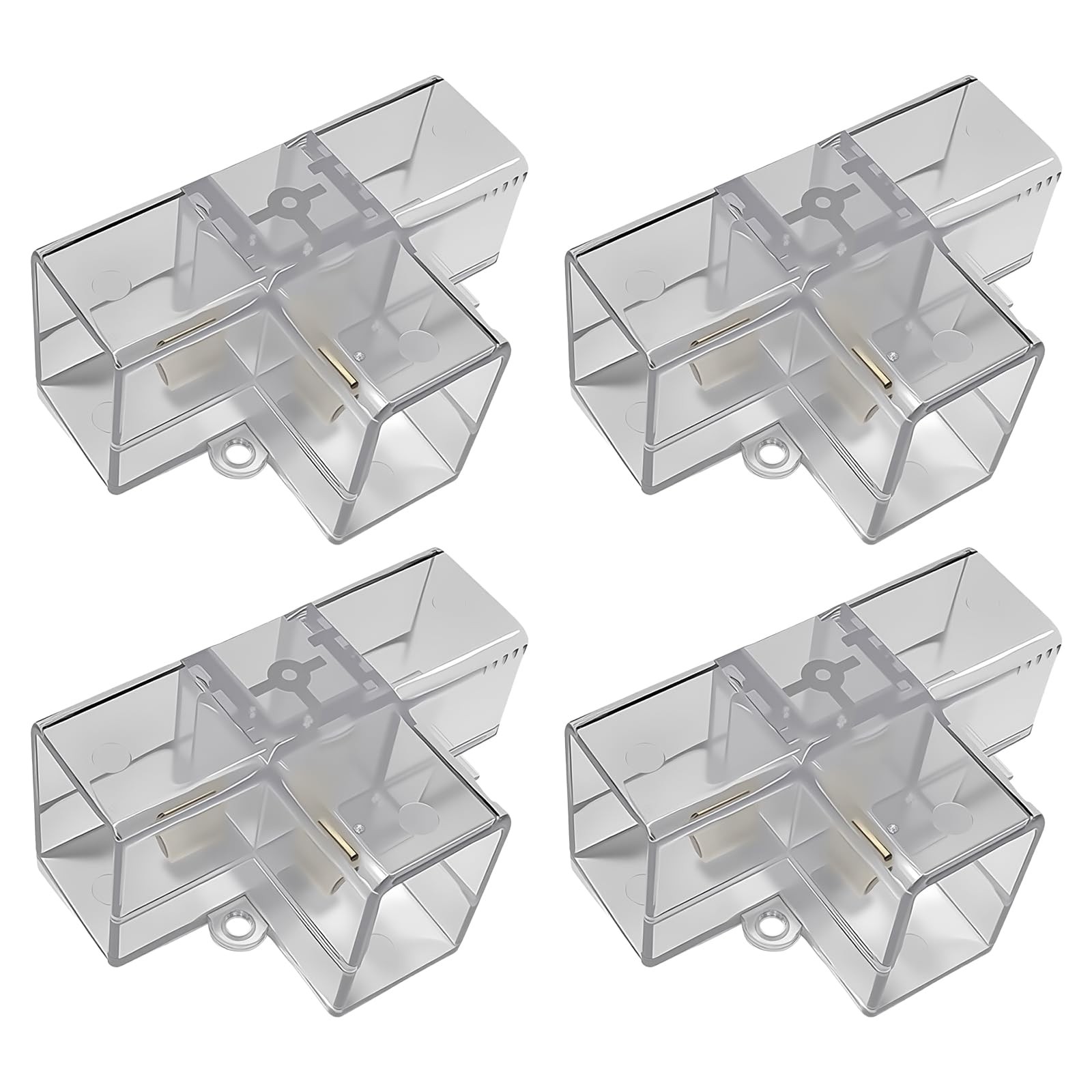 4 Pcs Hexagon Garage Light Connectors 90° T-Connector 2 Pin 3 Way LED Garage ...