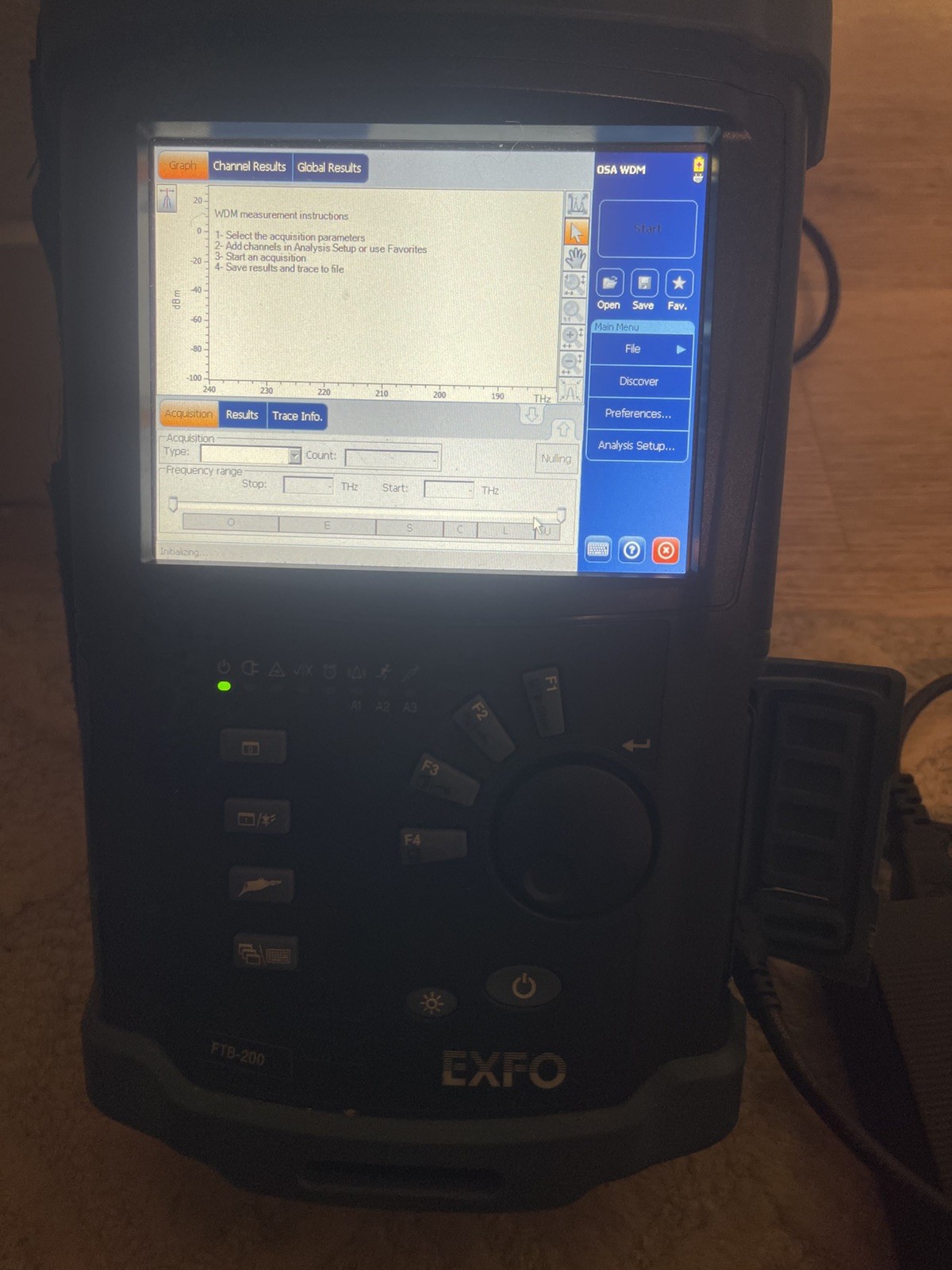 EXFO FTB-200 V2 w/ FTB-5240S OSA Optical Spectrum Analyzer Tested